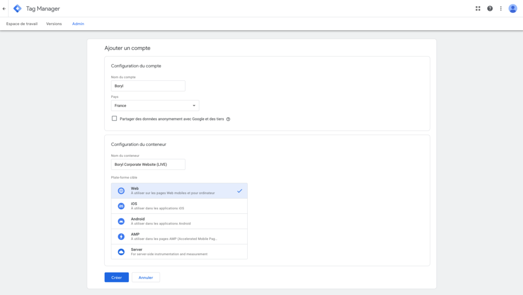 Comment installer (configuration initiale) Google Tag Manager ? 3