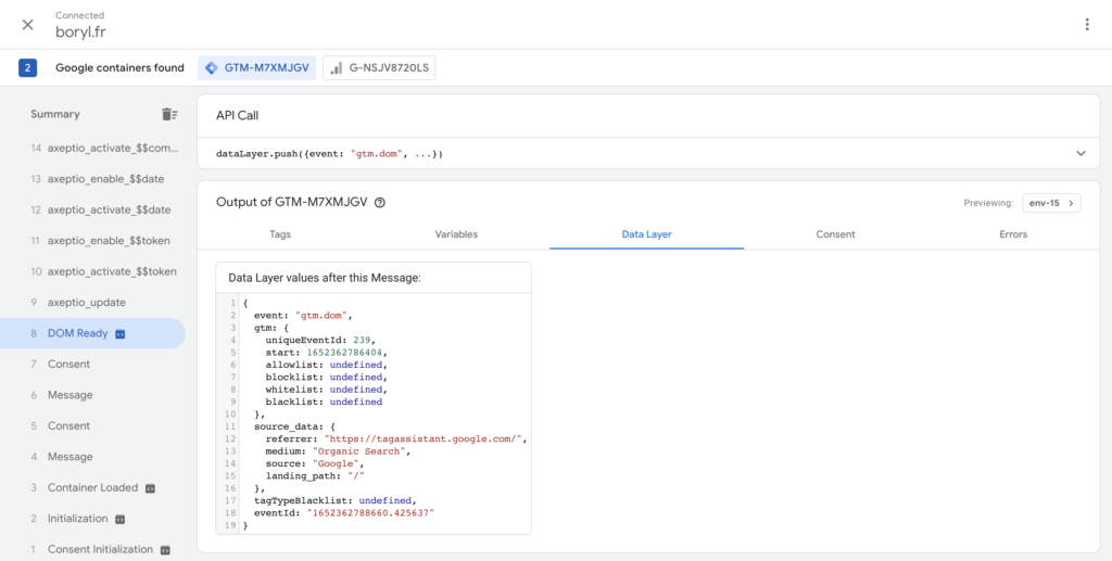 Comment réaliser une recette du dataLayer sur Google Tag Manager ?