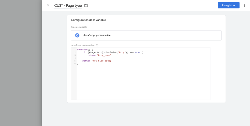 Comment créer une variable JavaScript personnalisé sur Google Tag Manager ?