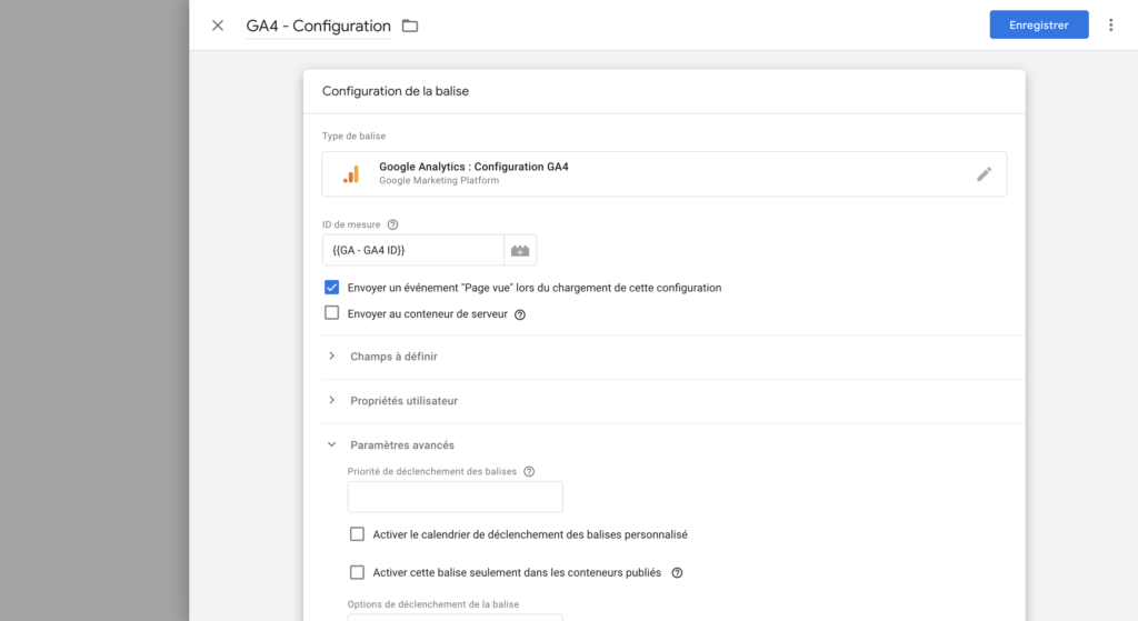 Comment déployer la balise "Google Analytics : Configuration GA4" sur Google Tag Manager ?