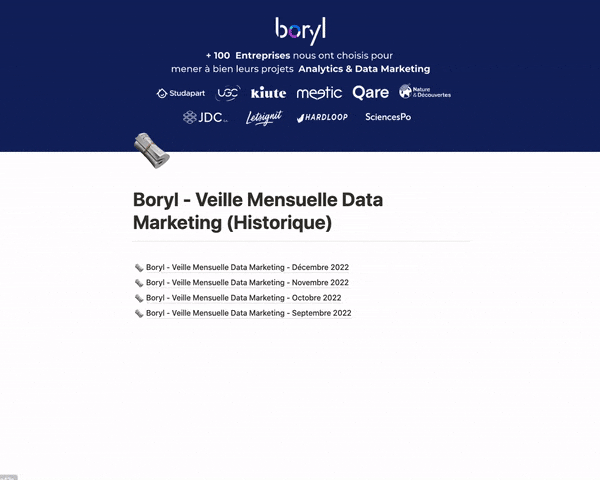 Newsletter Data marketing