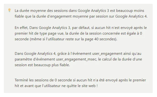 De nouvelles métriques d’engagement (Google Analytics 4)